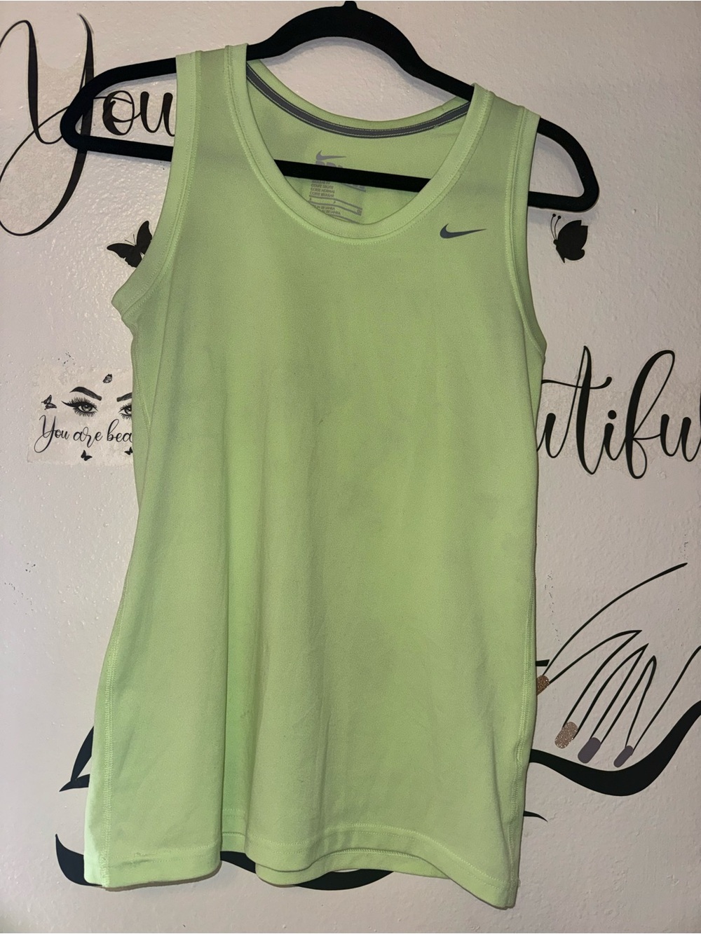 Nike Women’s Neon Lime Performance Tank Top.. size S - Picture 2 of 6